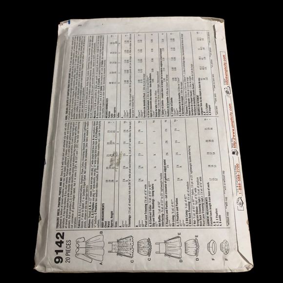 Vintage Simplicity Pattern 9142 6 outfits for toddler girl, Dress and BloomersS - Picture 4 of 6